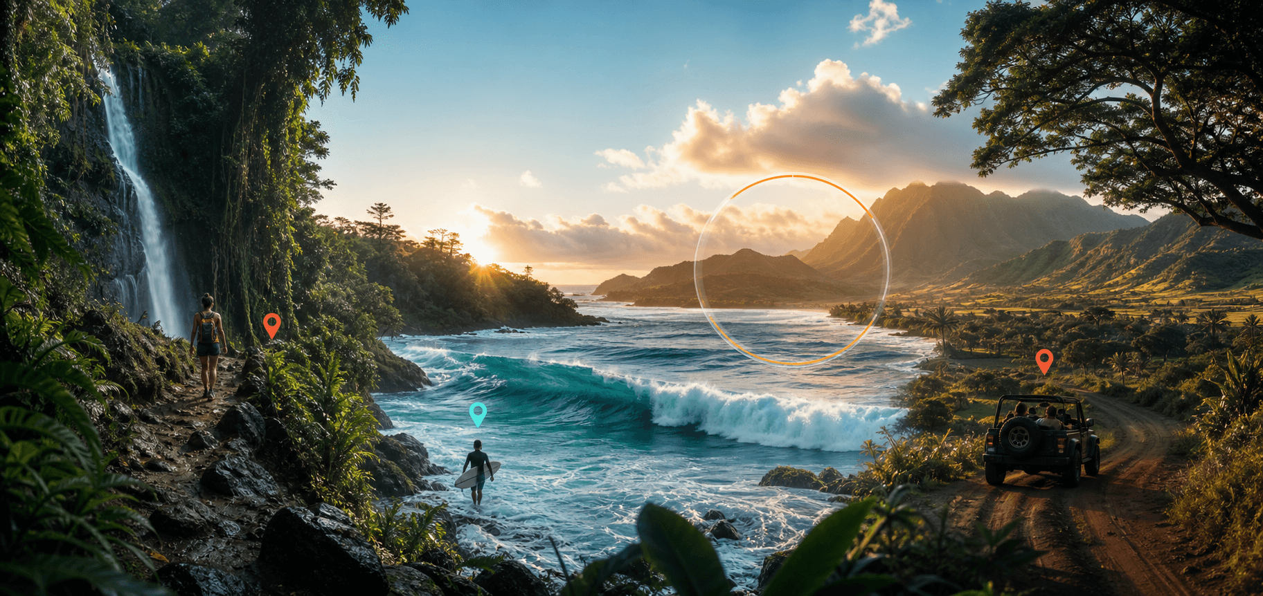 Oʻahu hiking, surfing, and cinematic locations connected by island intelligence